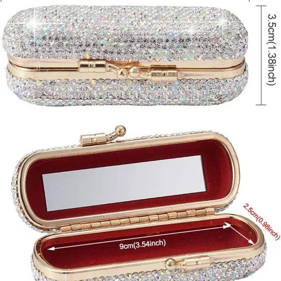 NEW Sparkling Bling Swarovski Crystal Rhinestone Lipstick Case + FREE Gi… - Picture 6 of 7